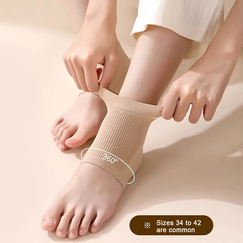 Gel Silicone Foot Cover Mesh Heel Socks Shoes Pads Moisturizing Anti-wear Dry Feet Care Repair Cushion Cracking Heel Protector