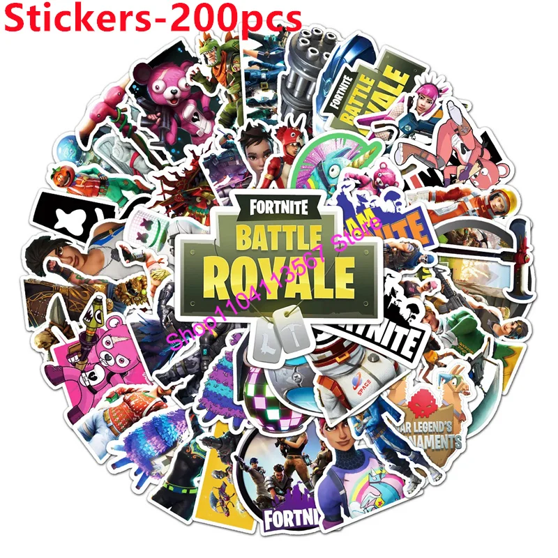 10/30/50/100 Stück Fortnite Spiel Aufkleber PVC Animation Dekoration Battle Royale DIY Telefon Gepäck Kühlschrank Aufkleber Kawaii Kinderspielzeug – Detail 8