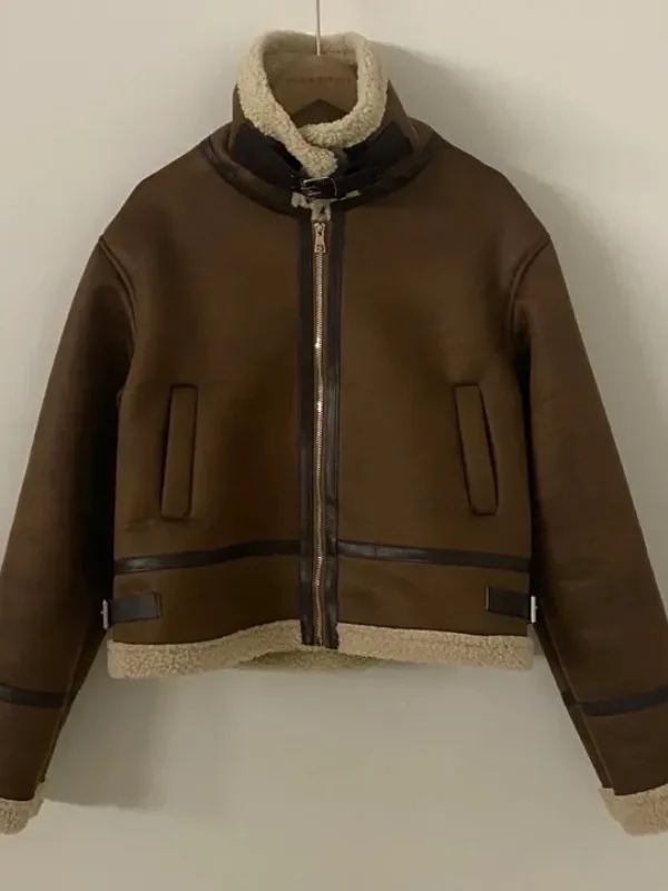 Retro Korean Sle Suede Motorcycle Jaet Women's Loose Casual Faionable Cotton Outerwear Spring Autumn Winter