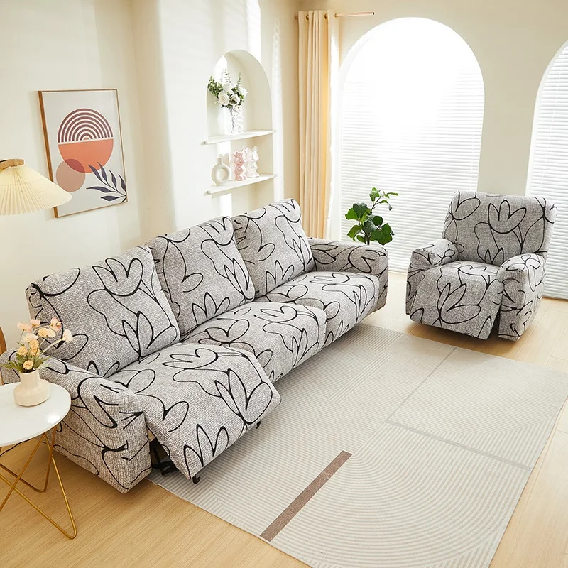 Recliner sofa cover for living room cheap lazy boy relax slipcover protector elastic jacquard armchair chair cover 1/2/3 seater