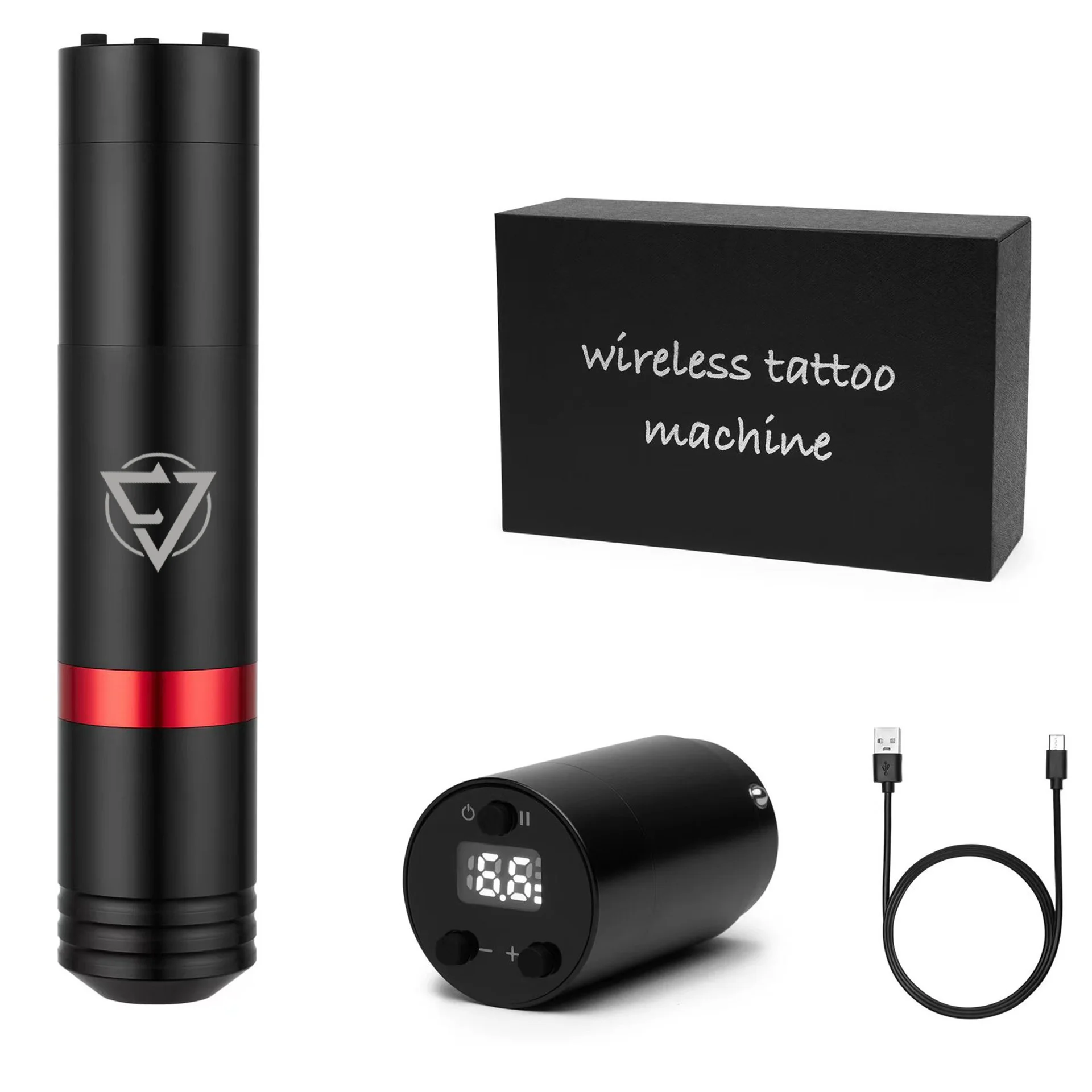 Wireless Tattoo Machine Pen with Portable Power Pack 1500mAh