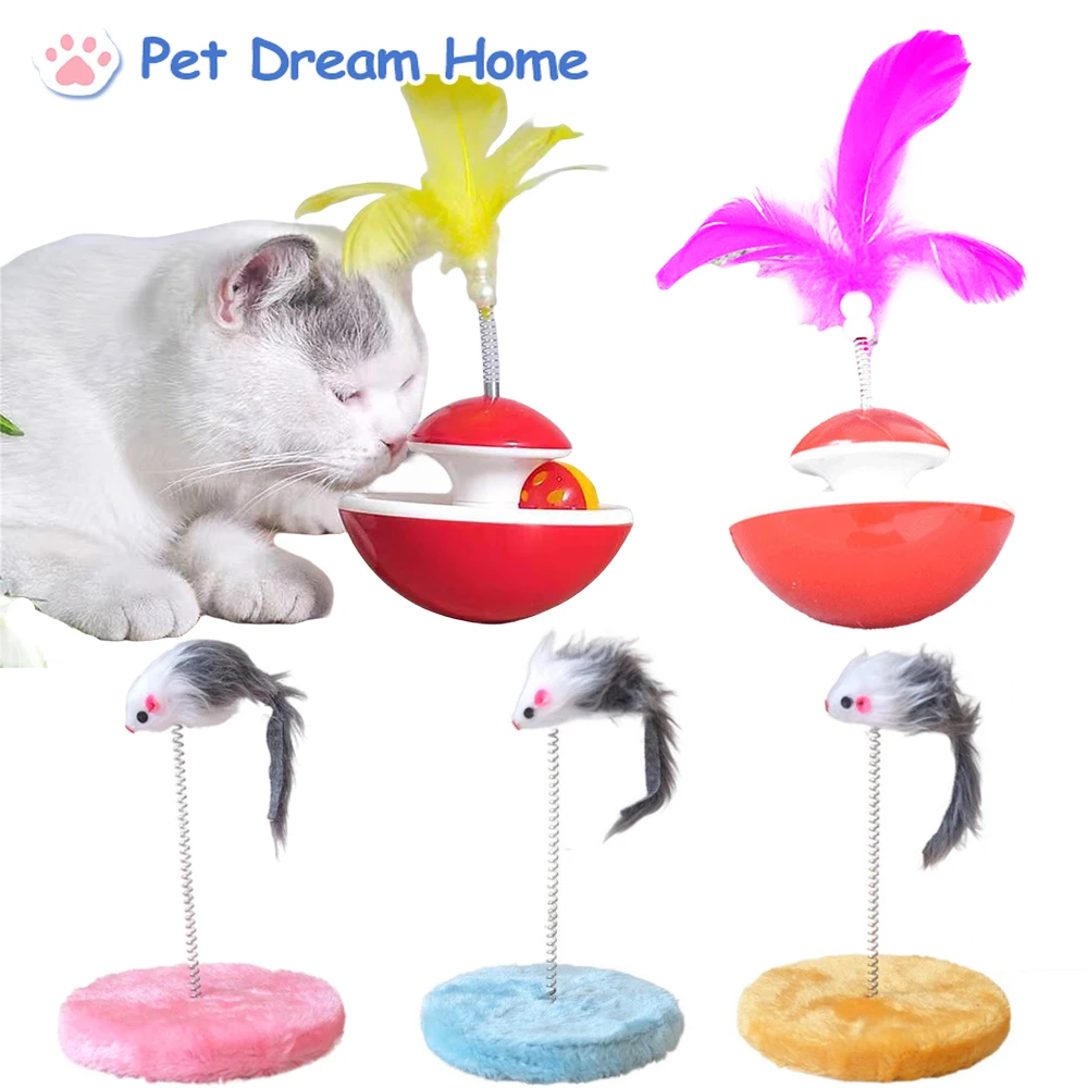 

Interactive Cat Toy Funny Feather Tumbler Plastics Cat Toy Bell Cat Toys Tease Cat Stick Pet Interactive Wand Toy Wholesale