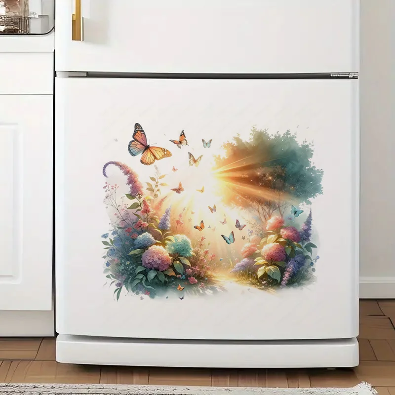 Garden Butterfly Wall Stickers, Toilet Seat Stickers, Bedroom Entrance Living Room Porch Home Decoration Wall Stickers