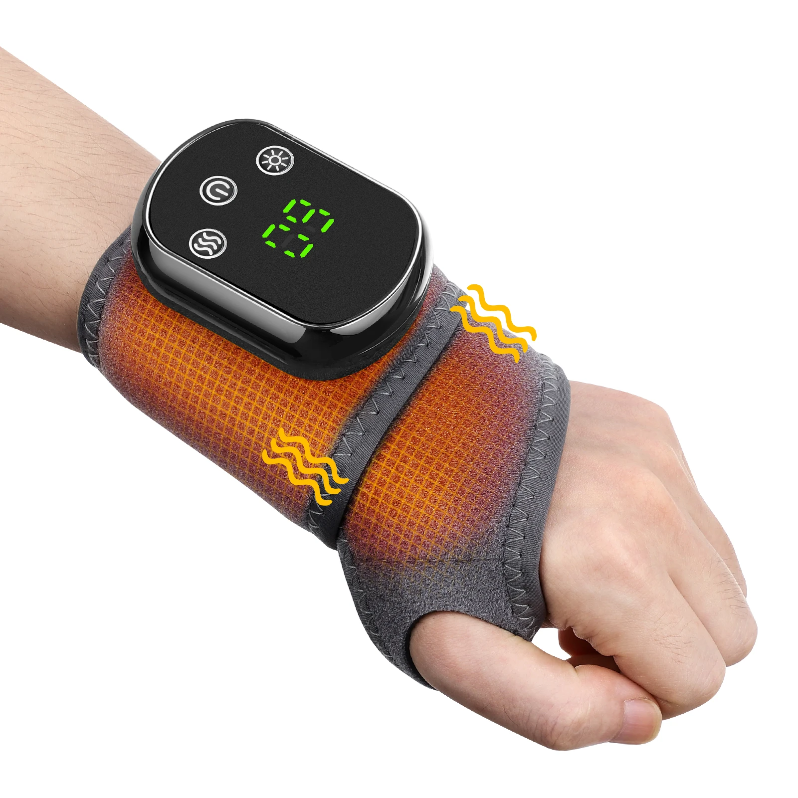 Electric Wrist /Ankle Brace Adjustable Hot Compress Vibration Massage Ankle Guard Band Carpal Tunnel Hand Foot Protection Tool