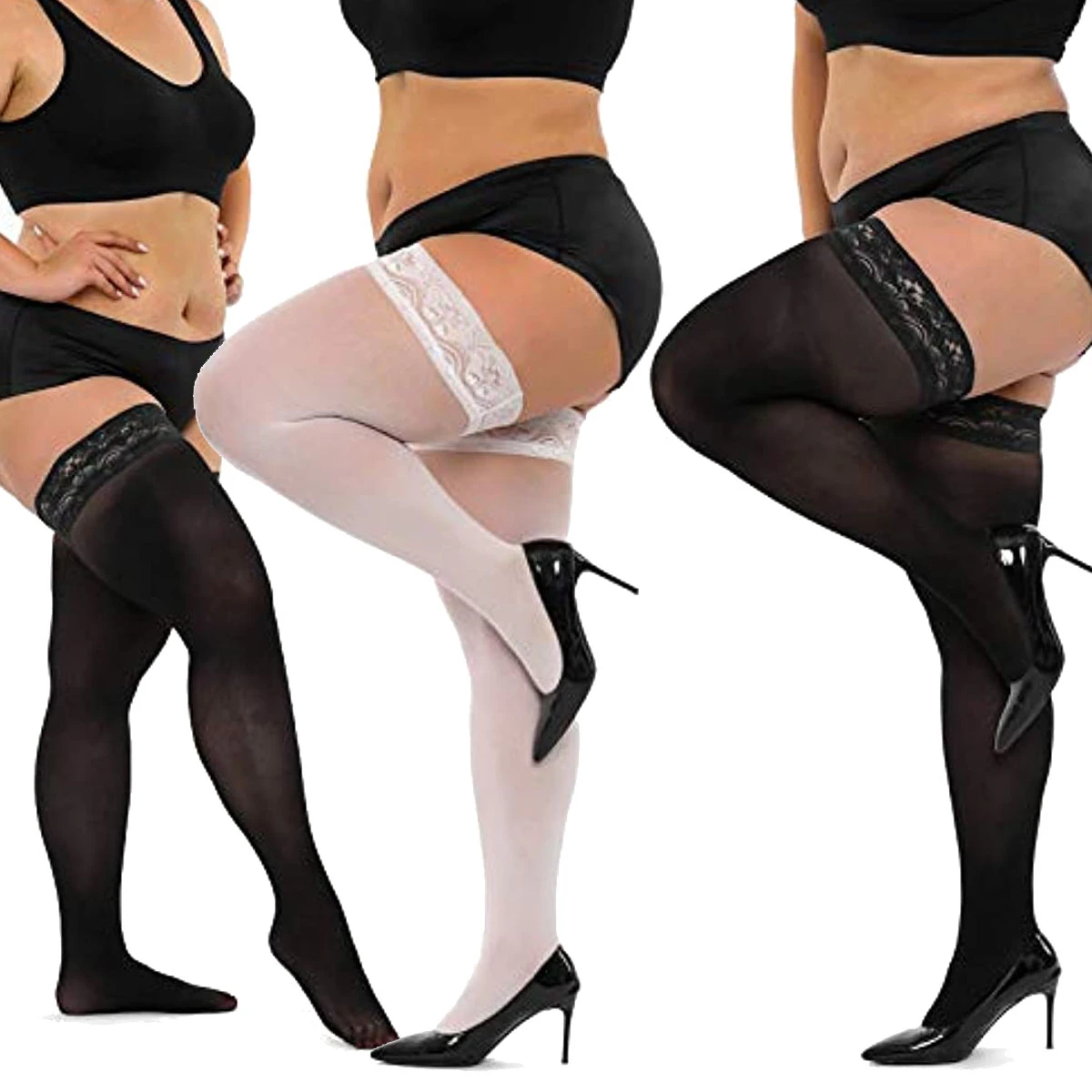 gijzelaar Logisch Voel me slecht Grote Maat Vrouwen Kousen Grote Plus Size Sexy Dij Hoge Lace Exotische Sexy  Voor Sex Visnet Zwarte Kousen Met Anti Slip Sokken| | - AliExpress