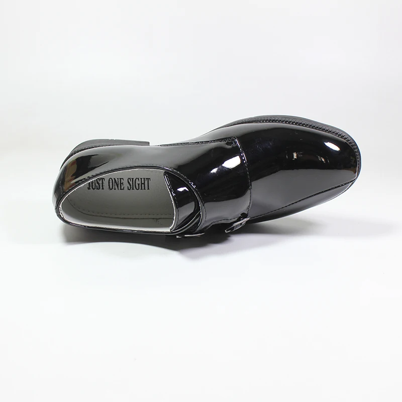 Boys Leather Shoes Comfortable Monk Strap Shoes For Kids Hook-and-Loop Party Dress Weddings Dance Children's Loafers