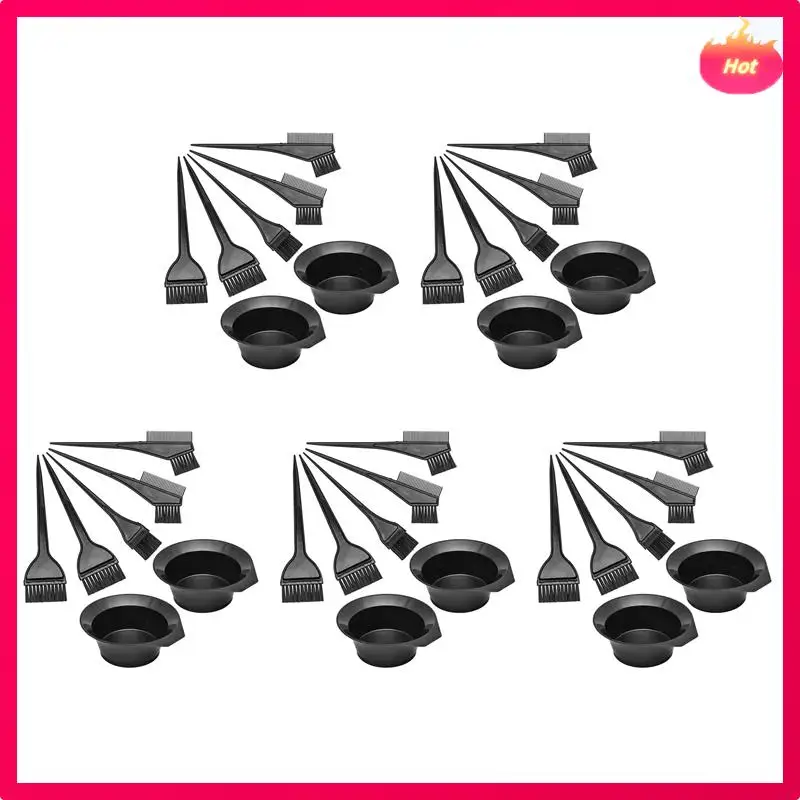 Haarfärbe-Pinsel Set – 4-teilig Mit Rührschüssel, Doppelseitig, Für DIY-Färben Zu Hause