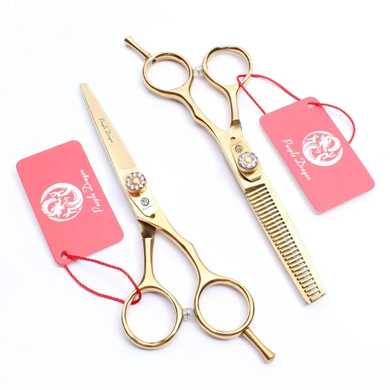 

5.5 6 7 Japan Steel Professional Hairdressing Scissors Hair Thinning Barber Scissors Set Hair Cutting Shears 440C Scissors