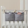 New Bedside Diaper Bag Cute Cartoon Baby Disposable Diaper Storage Bag Handbag Boys Girls Baby Crib Bottle Trolley Hanging Bag 2