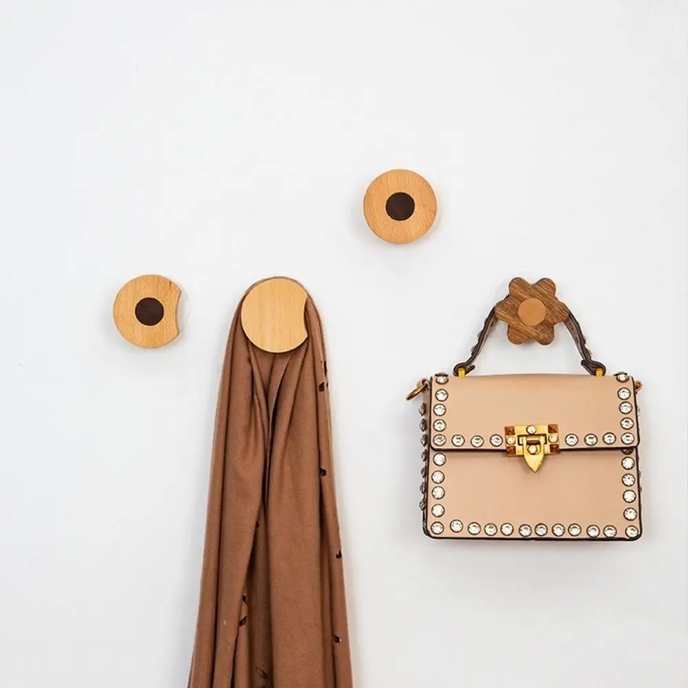 

Деревянный крючок геометрической формы, многофункциональный деревянный настенный крючок без отверстий, вешалка для пальто, вешалка для дверей, настенная вешалка для пальто, шарфы