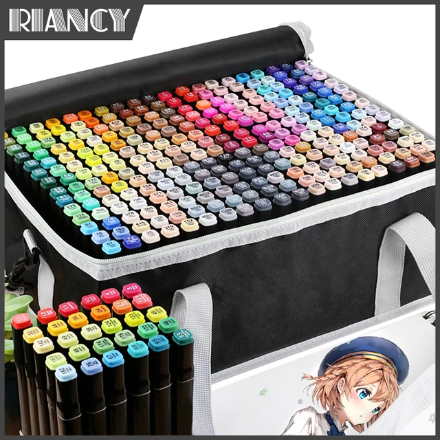 12-80 Colored Art Alcohol Felt Markers Pen Manga Sketching Markers Dual  Headed Brush Sketch Drawing Graffiti School Art Supplies - AliExpress