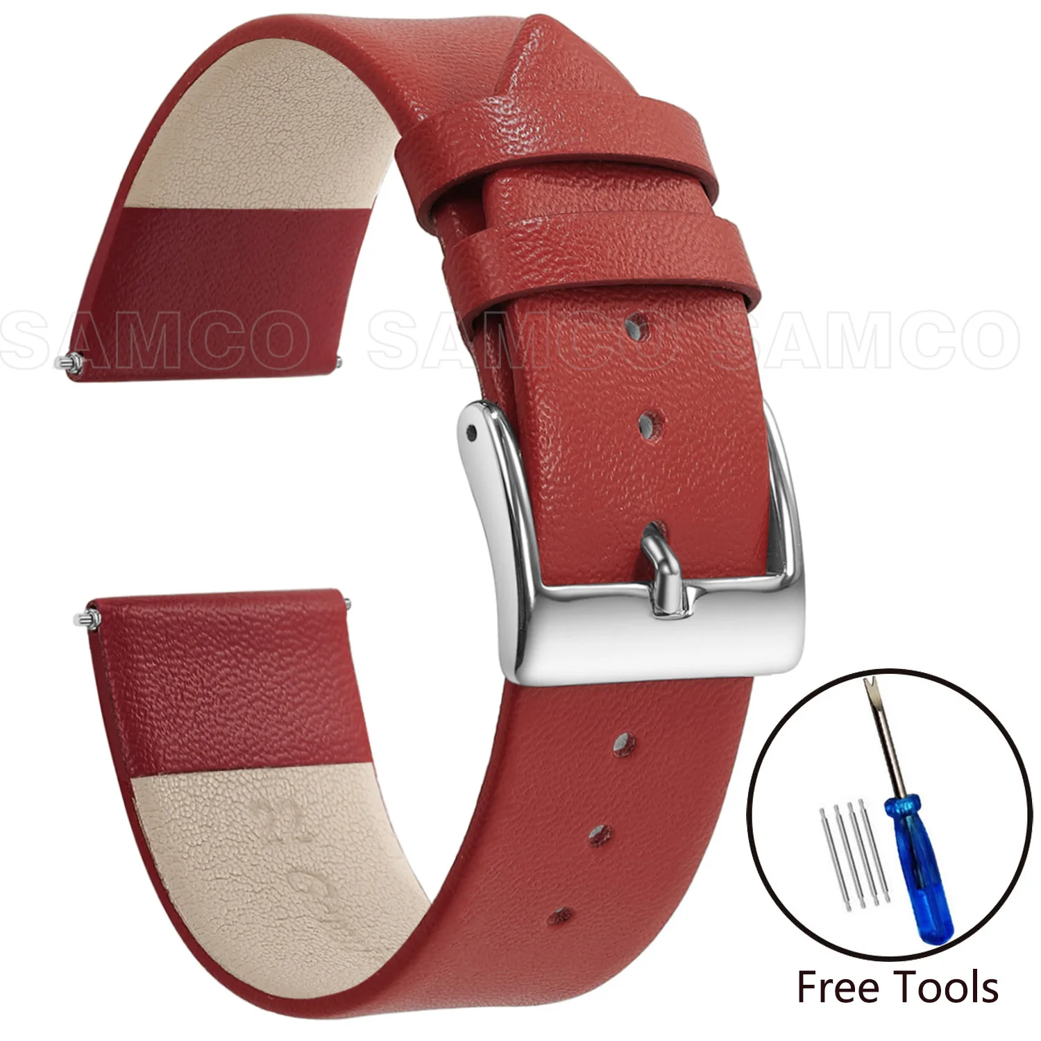 Elegant Minimalist Genuine Leather Watch Strap - Soft and Thin Wristband Bracelet Accessory
