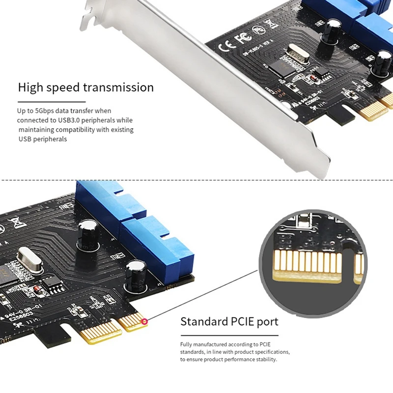 Scheda Di Estensione USB 3.0 PCI Express - 2 Porte Frontali Per PC Desktop - Foto 11