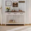 47" Farmhouse Console Table with 3 Drawers, Rustic Entryway Table, Narrow Long Sofa Table for Living Room, Hallway, Behind Couch 5