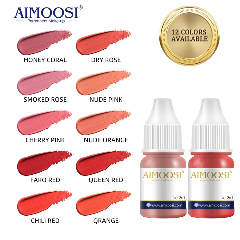Tattoo Ink Tattoo Ink Pigment 3ml Nude Color Tattoo Microblading Paint Ink Pigment Semi Permanent Makeup Eyebrows Lips Tint Consumables