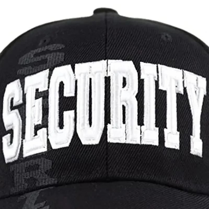 Unisex SECURITY Baseballkappen mit Buchstabenstickerei, verstellbare Freizeithüte, Sonnenschutzhut für Frühling und Herbst im Freien – Detail 5
