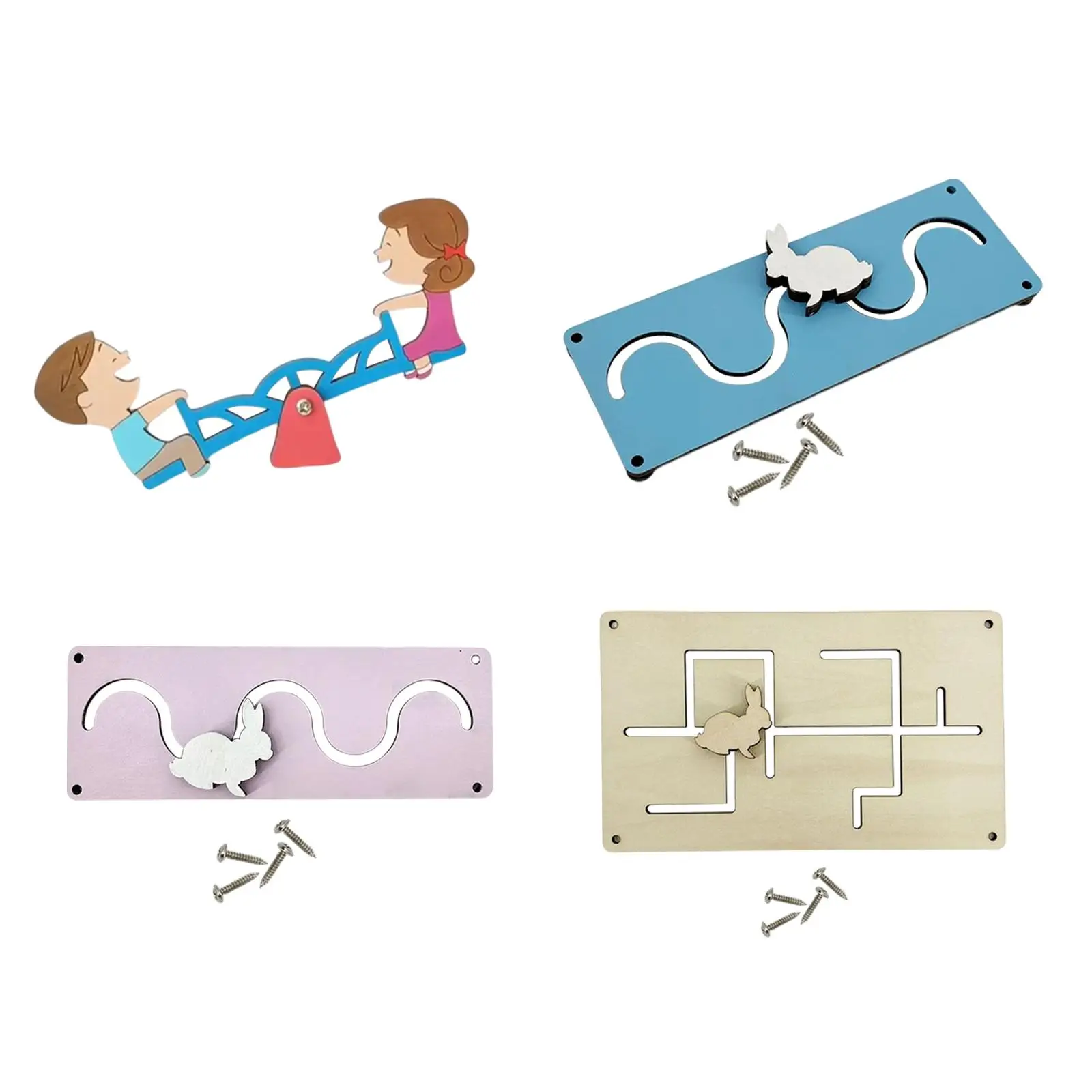 

Busy Board Material Cute Teaching Aids Wooden for Nursery Activities Unisex