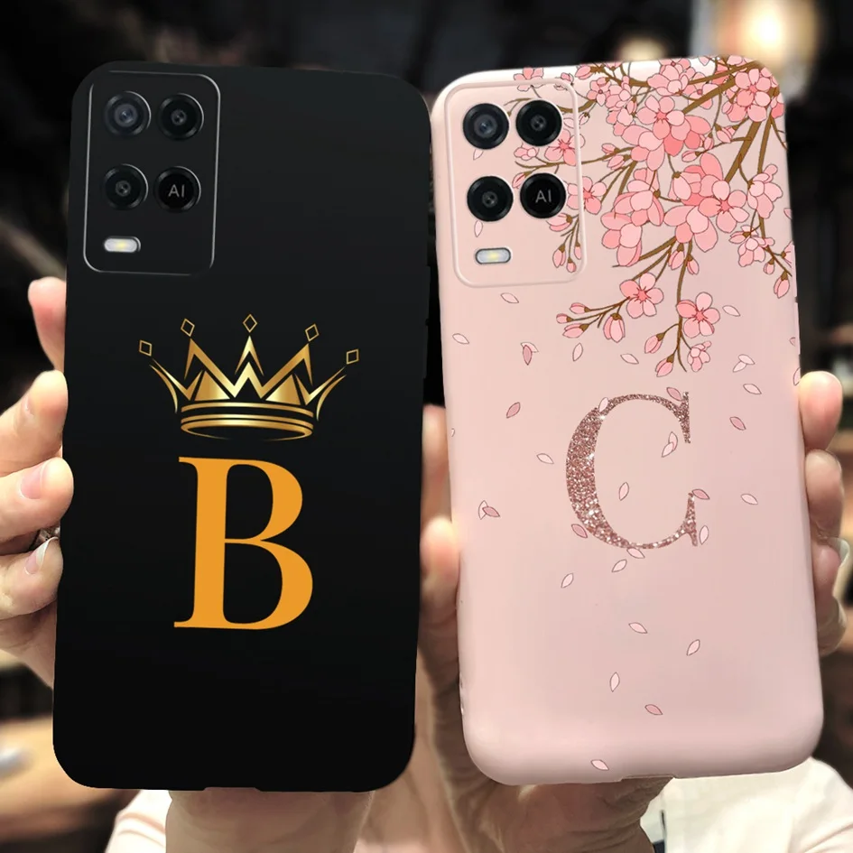 Per Oppo A54 Custodia Per Oppo A54S 4G Cover Cute Crown Letters Custodia Sottile In Silicone Per Oppo A54 A 54 S Oppoa54 Oppoa54S Paraurti