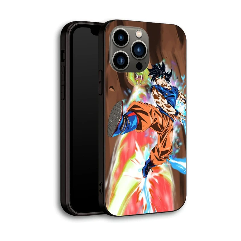 Dragon Ball custodia per telefono Super Saiyan per Apple IPhone 11 12 13 14 15 Pro Max Mini Plus Goku Kakarotto Cover regali in Silicone