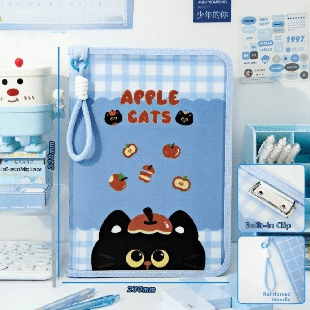 대용량 A4 파일 보관 가방 방수 휴대용 문서 가방 투명 휴대용 데이터 보관 가방