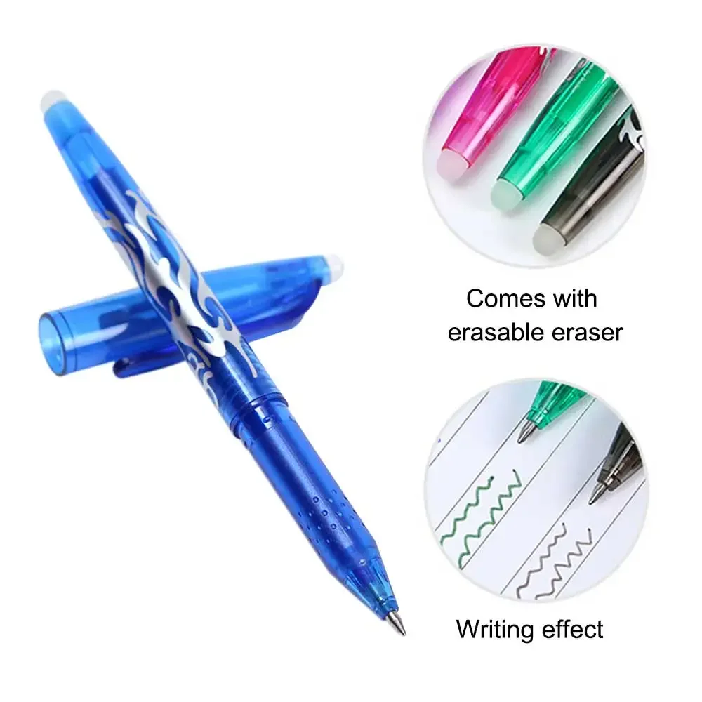 0.5mm Multi-color Erasable Gel Pen Magical signature Writing Neutral Pen Creative Drawing Supplies Student Stationery 1PCS Erasable pen refills gel pen