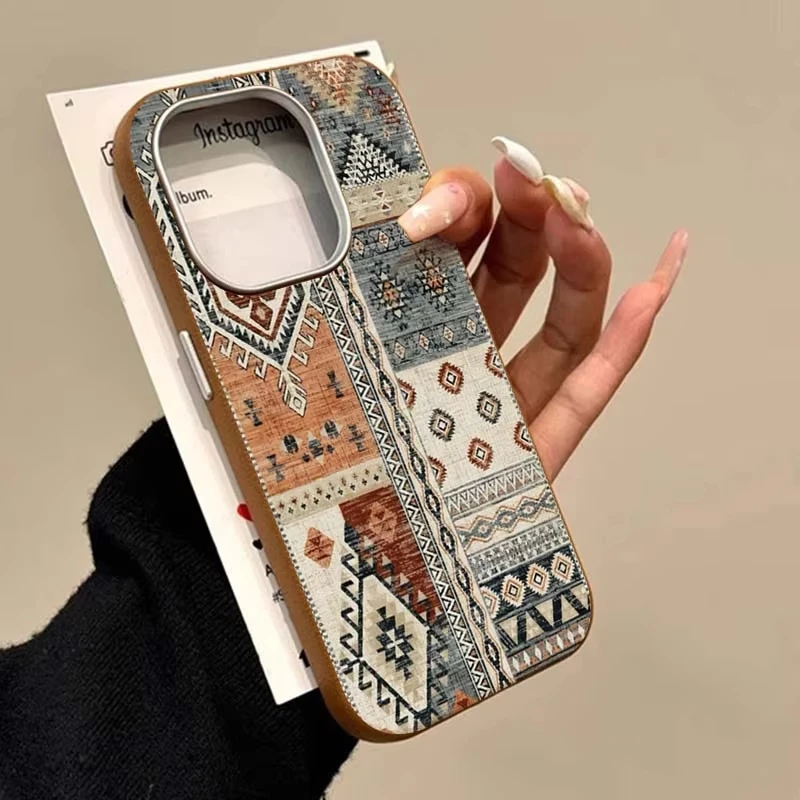 Vintage Grid Design Phone Case, Slim and Stylish Protector