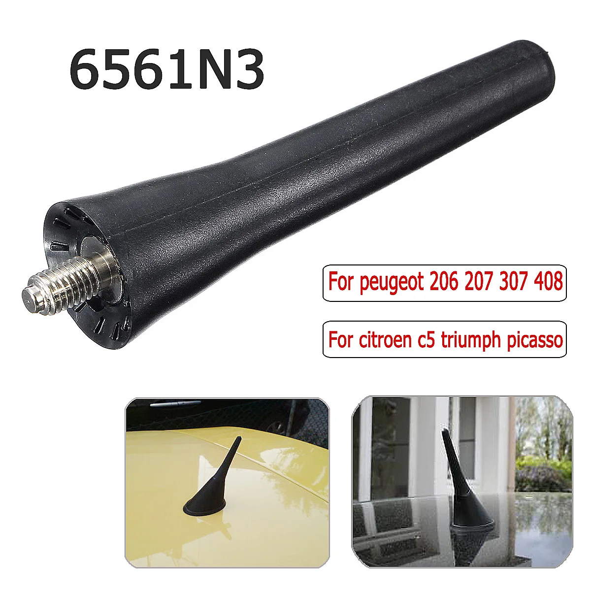 

#6561N3 Car Short Aerial Antenna Car Accessories For Peugeot 206 207 307 408 For Citroen C5 Triumph Picasso Antenna Components