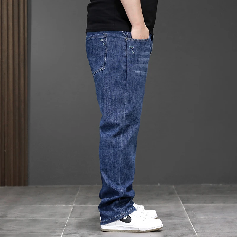 High Quality Denim Jeans Male Oversized 6XL 7XL 8XL Business Casual Jeans For Men's Fashion Trend Large Size Straight Loose 5