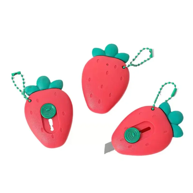 Cute Portable Mini Knife Avocado Strawberry Fruit Art Utility Knife Express Box Paper Cutter Craft Wrapping Tool 1PCS/3PCS