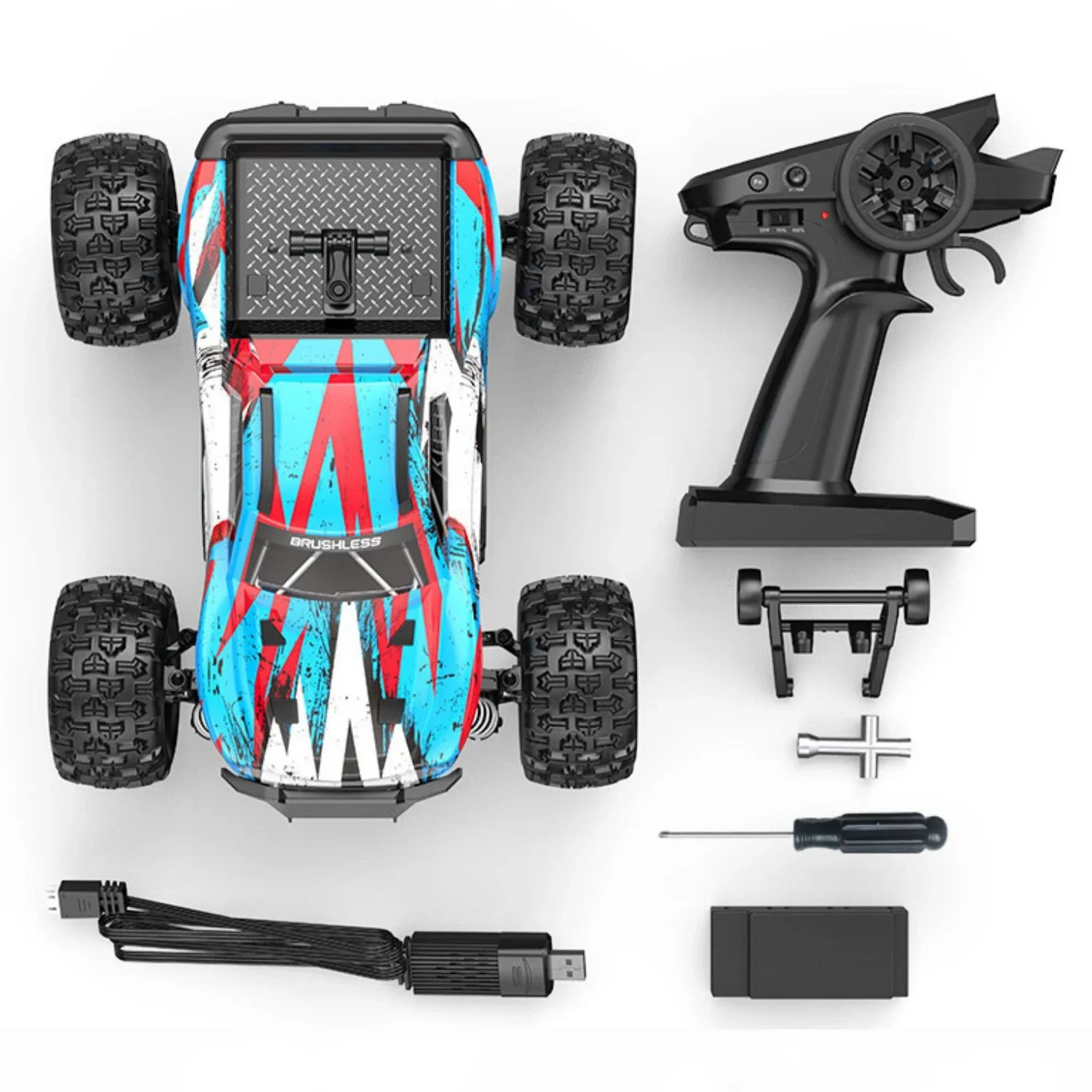 Mjx 16208/16209 3s 1/16 브러시리스 RC카 취미 리모컨 픽업 트럭 모델, 4wd 고속 오프로드 소년 선물, 2.4g