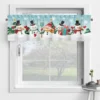 Snowman Christmas Valance Santa For Winter 137x45cm Decorations Claus Window Holiday Curtain 6