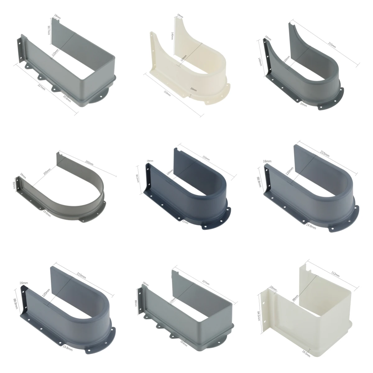 Sink Drainage Grommet Plastic U Shape Drawer Slot Cabinet Recessed Under Sink Waterproof Baffle Cutout Cover for Kitchen Parts plumbing tool