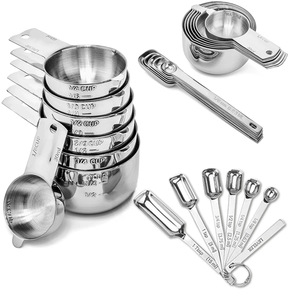 Stainless Steel Measuring Cup and Spoons 1