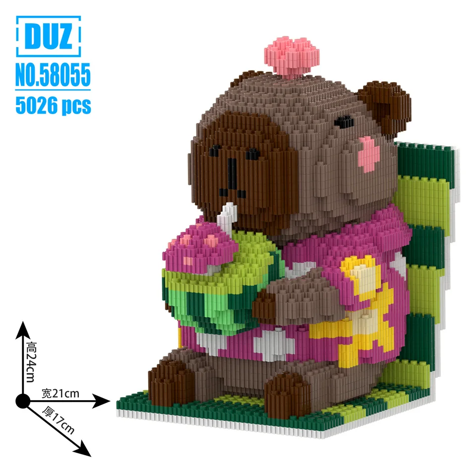 EIROVYA Mini Capybara Bloques De Construcción,Bloques Construccion