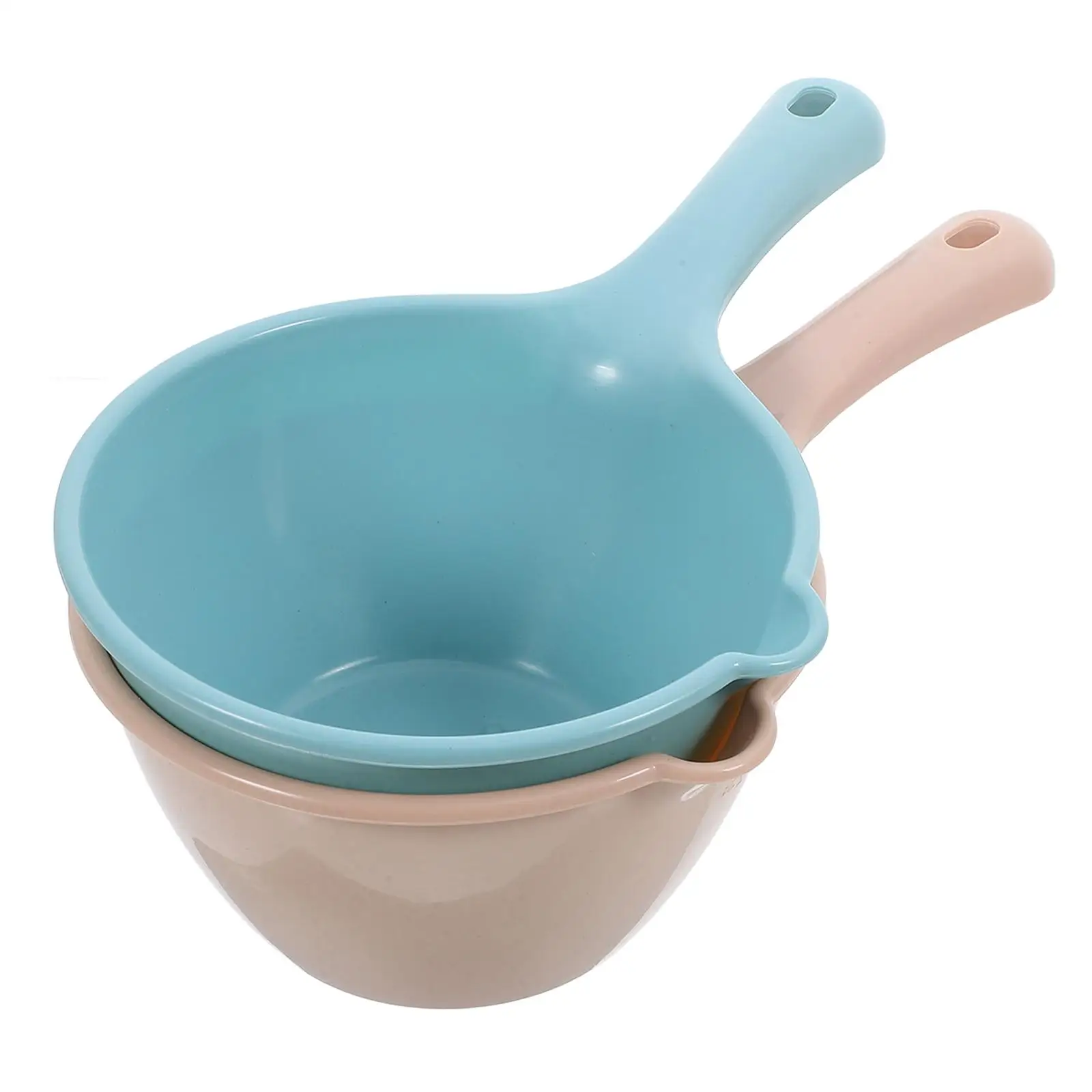2 Pcs Multifunctional Plastic Water Spoon Bathroom Tool Kitchen Ladle Handle Watering Pp Dipper Flowers Child