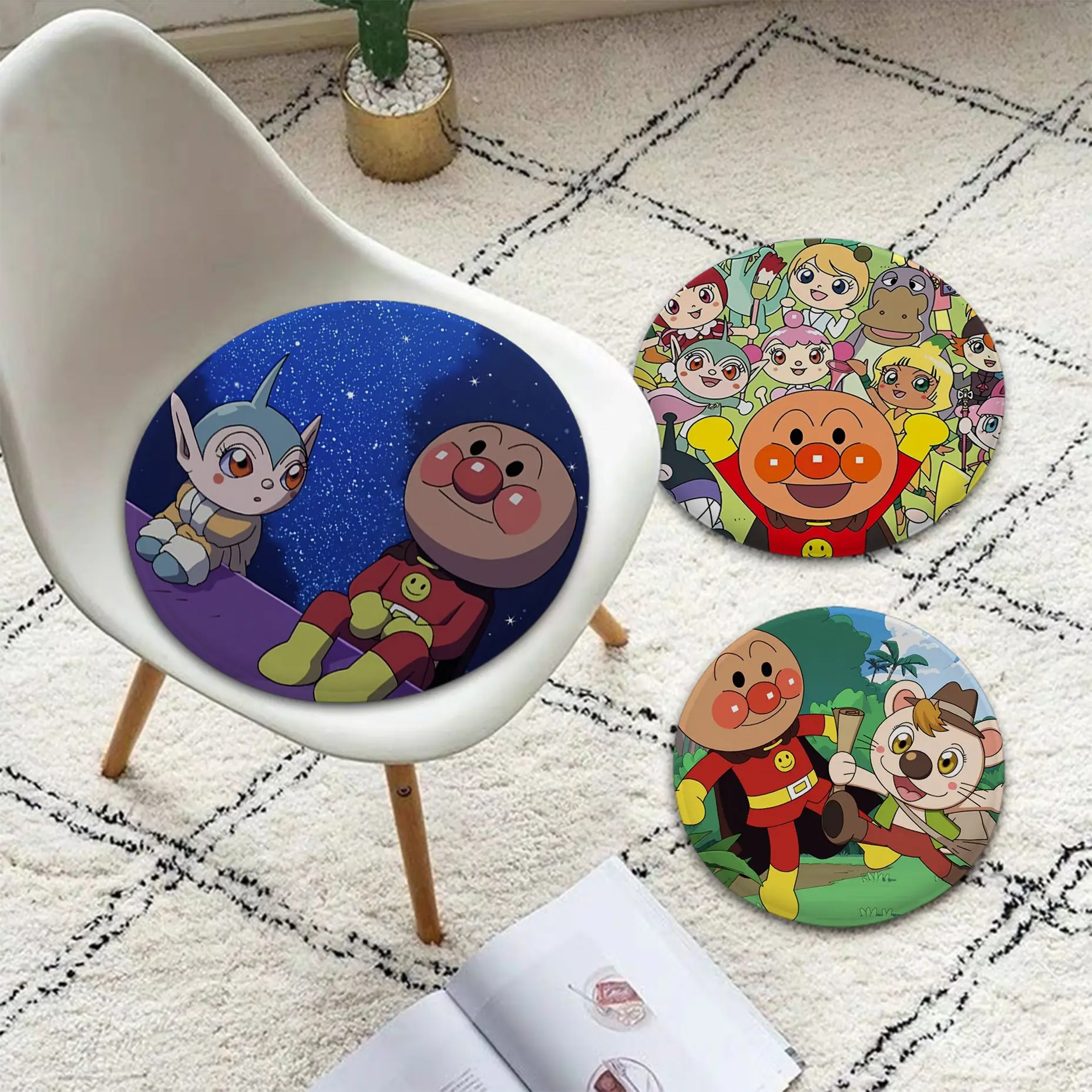 

Anpanman-s Square Chair Mat Soft Pad Seat Cushion For Dining Patio Home Office Indoor Outdoor Garden Seat Mat