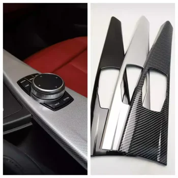 For BMW 3 4 Series F30 F31 F32 F36 3GT 320i Carbon fiber Car Center Console Gear Shift Panel Sticker Cover Interior Decoration 1
