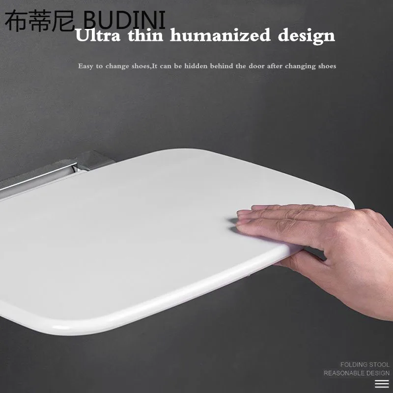 Bath Wall Chair Stool for Shower Bathroom Folding Seat Wall Stool Bath Elderly Toilet Shoe Changing