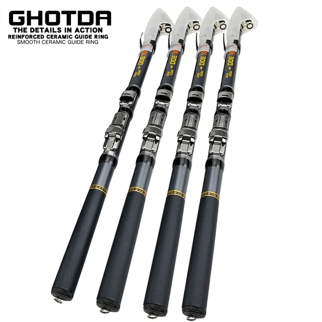 Carbon Fiber Spinning Fishing Rod 1.5m 1.8m 2.1m 2.4m 2.7m 3m