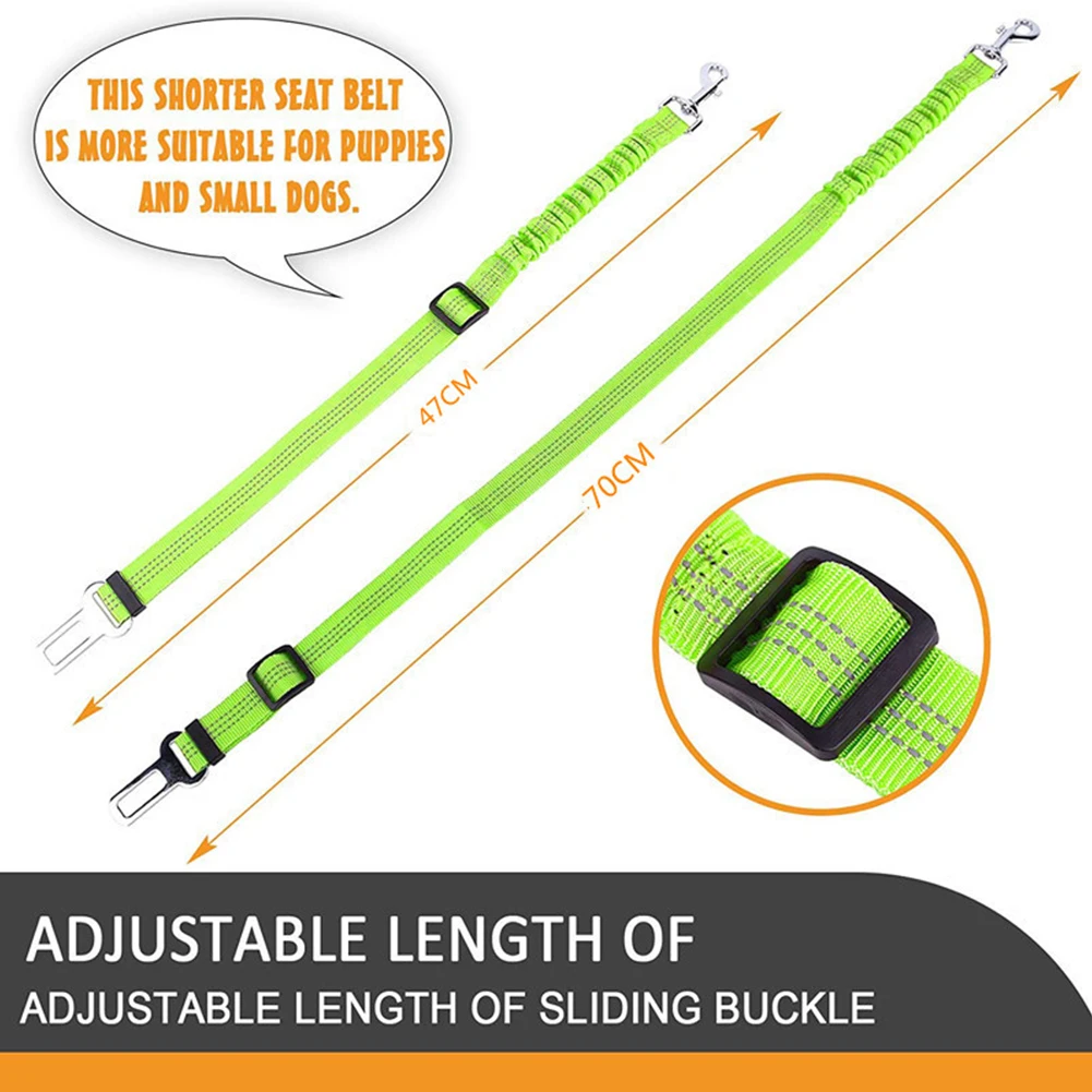 Pet Car Seat Belt Nylon Lead Leash Vehicle Backseat Safety Belt Adjustable Dogs Harness Collar Outdoor Walking Pet Accessories seat belt covers seat belt protection seat belt protector car seat belt accessory seat belts