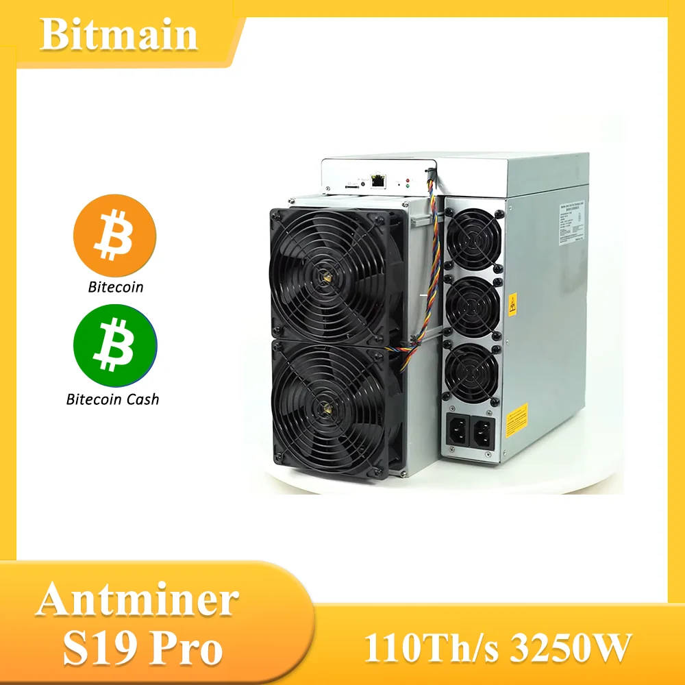Nuovo/Usato S19 Pro Bitmain Asic Antminer S19 Pro 110Th/S Bitcoin Miner Con Alimentatore Da 3250W Mining Più Redditizio Sha-256