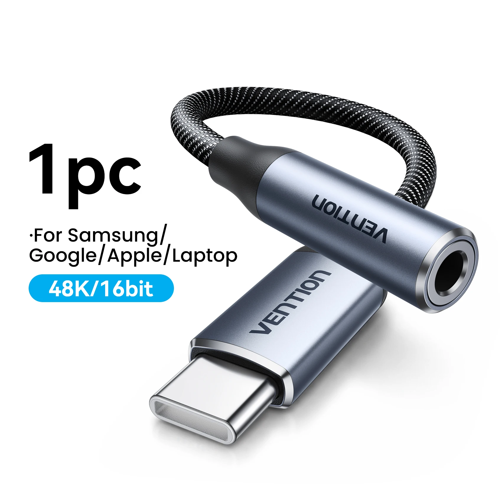 Dual Pack USB-C to 3.5mm Audio Headphone Adapter with DAC