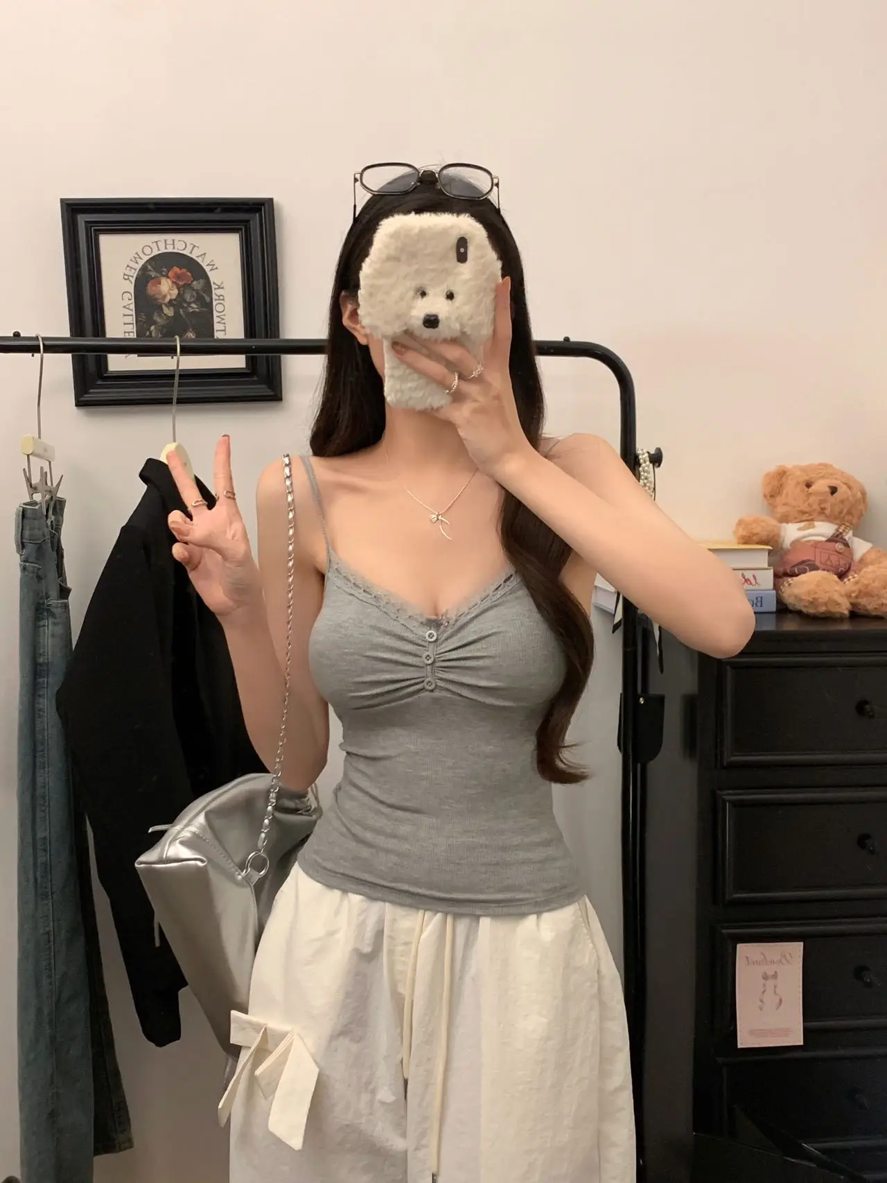 Women's White Lace Padded Crop Top