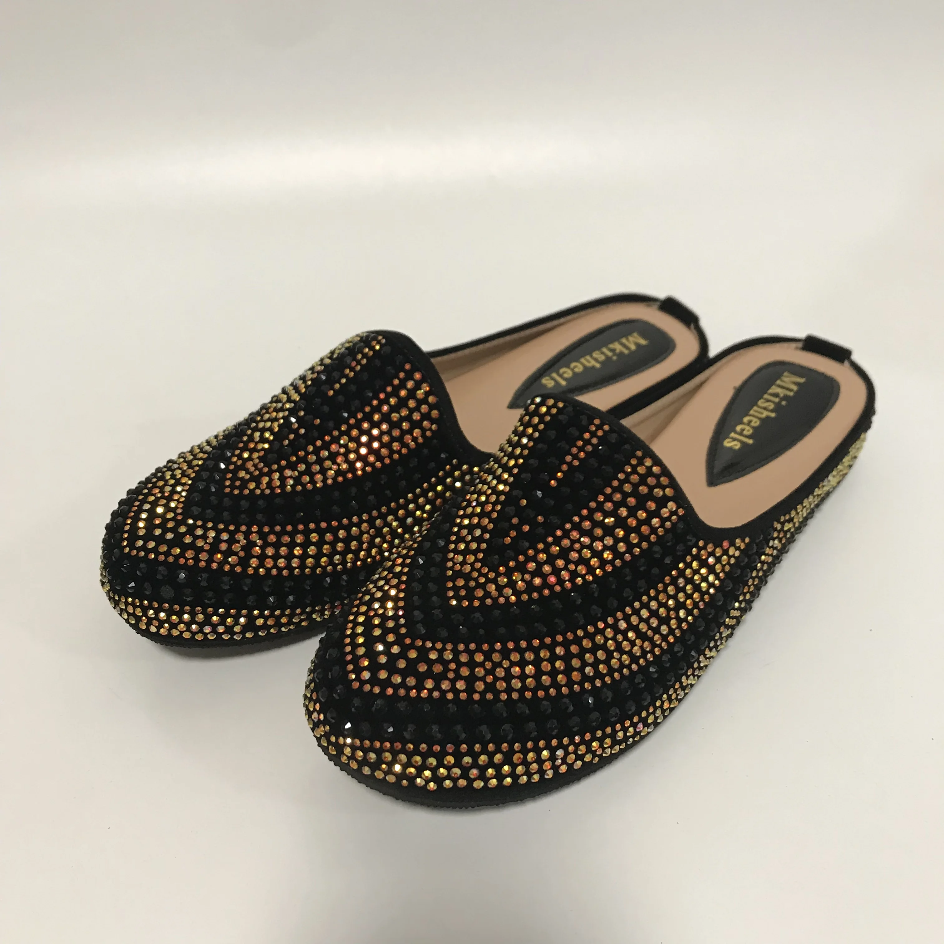 

New Summer Closed Toe Sexy Party Dress Shoes Ladies Fashion Style Decorated with Rhinestone Wedding Sandals For Women 37-42