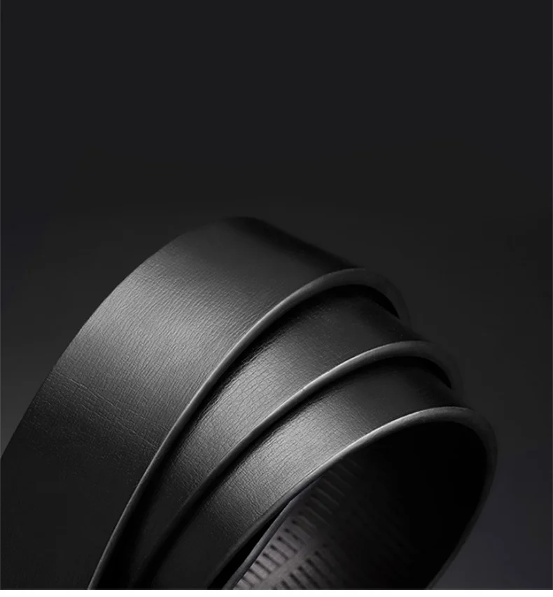 DINISITON Men PU Leather High Quality Automatic Buckle Belt Black Metal Luxury Leather Fashion Business Belt