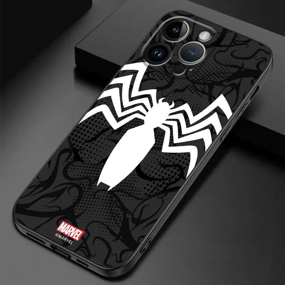 thumbnail image 1 of Marvel superhero Spider Man Phone Case for Apple iPhone 15 Pro Max SE 13 XS X 7 6s 14 12 Mini 8 Plus 11 Pro XR Cover Black Soft, 1 of 5