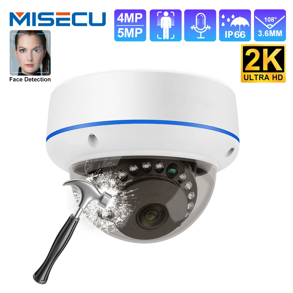 MISECU Super HD 5MP 4MP Surveillance IP POE Camera - Main Image