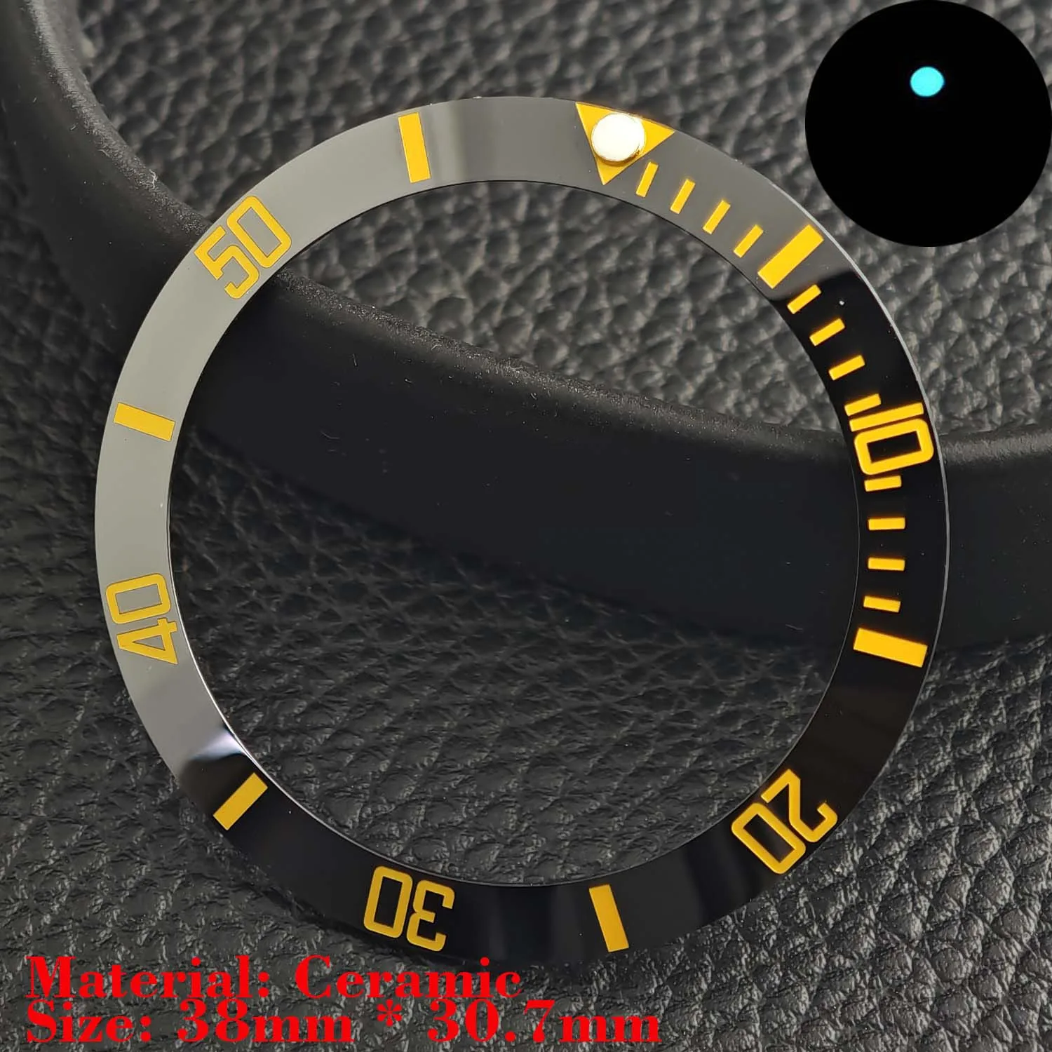 Ceramic Luminous Bezel Insert for Men's Watch - Premium Replacement Accessory