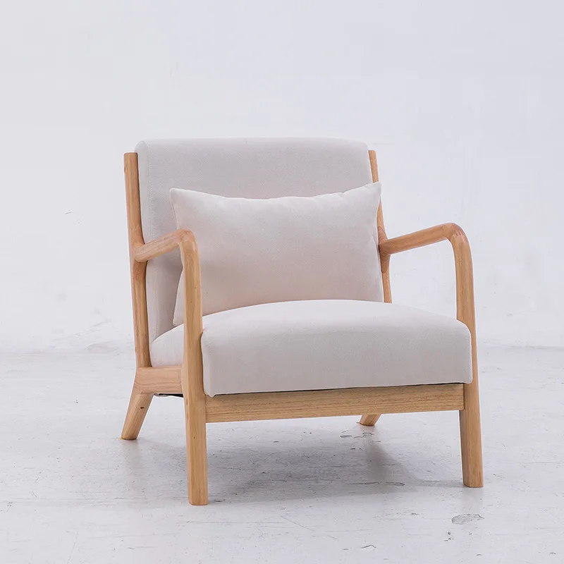 Formwell-Retro Modern Accent Chair, Mid-Century Sofa Chair, Solid Wood Frame, Waist Pillow, Lounge Club 26"