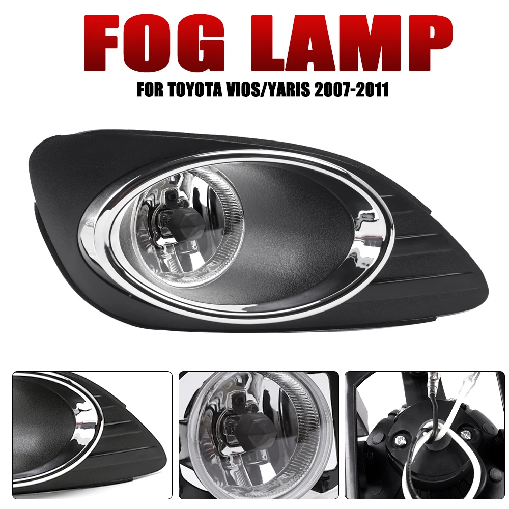 FOR TOYOTA VIOS 2007-2011 / YARIS 2008-2011 ORIGINAL OEM FOG LAMP WITH SWITCH WIRERING 4